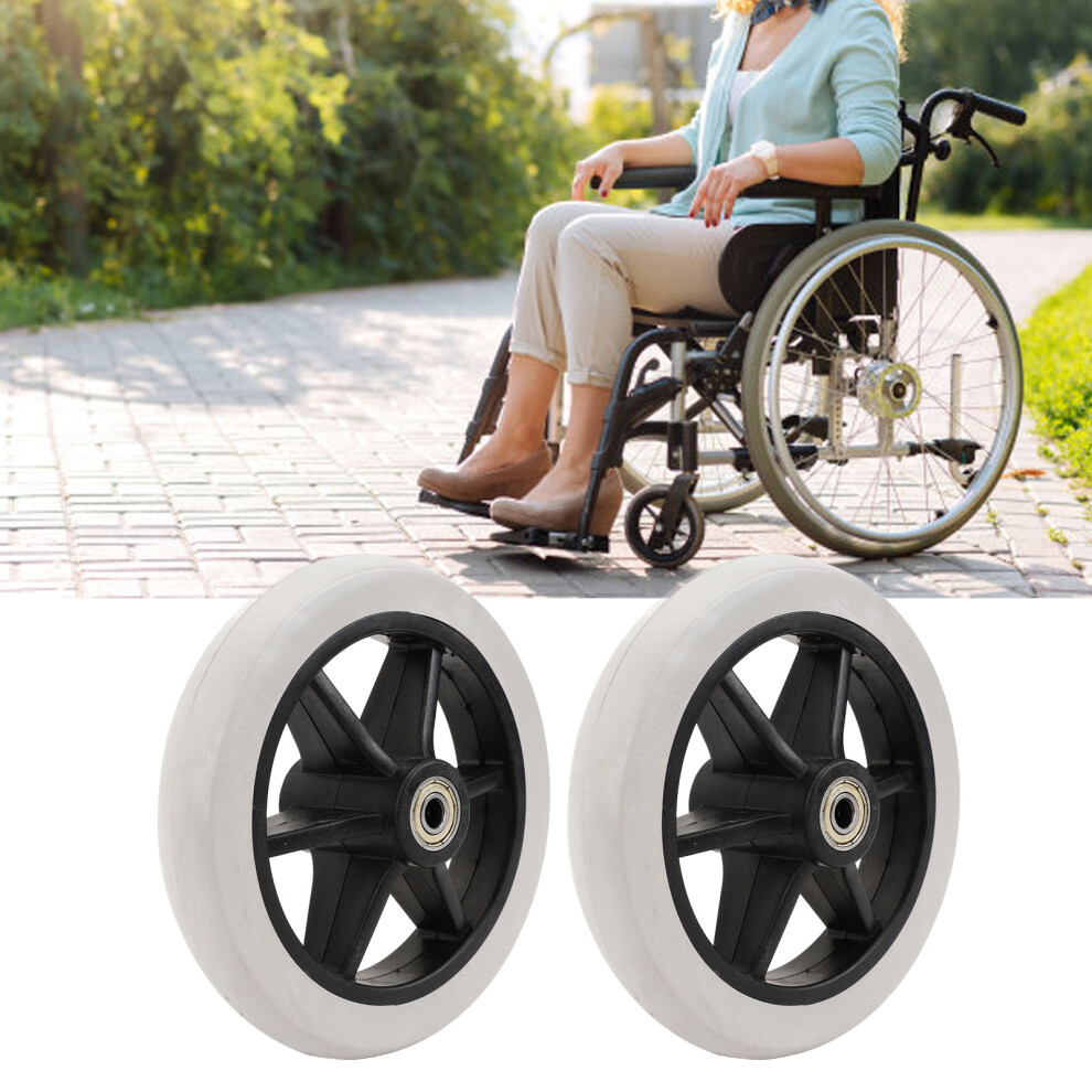 6 Inch Grey Wheelchair Front Casters Replacement, 2PCS