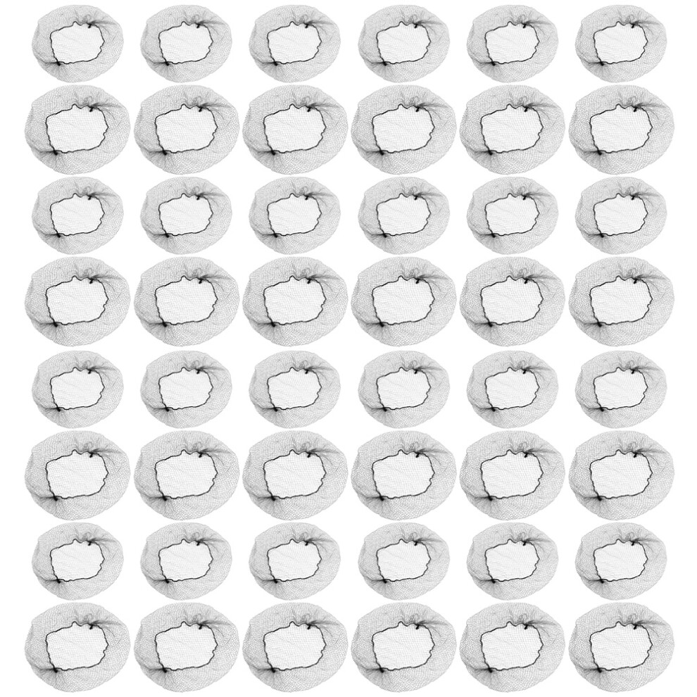 Inoomp 100Pcs Elastic Mesh Hair Bun Cover For Nurse Dancer Clerk