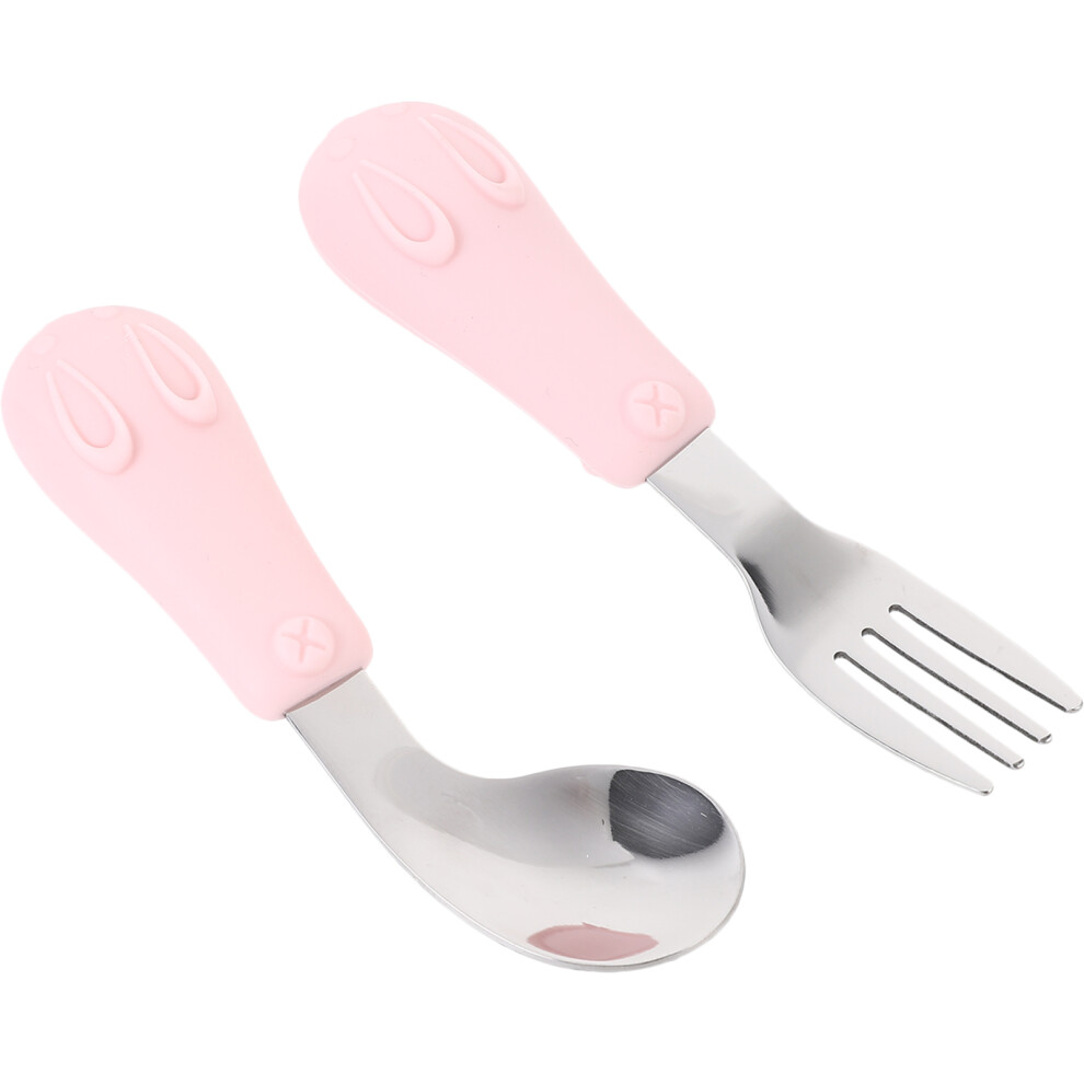 3 Sets Stainless Steel Toddler Fork Spoon Utensils Solustre