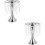 2 Pcs Wedding Candlestick Crystal Candleholder Flower Rack 6