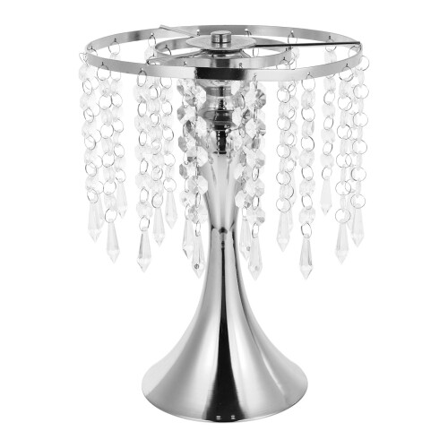 2 Pcs Wedding Candlestick Crystal Candleholder Flower Rack