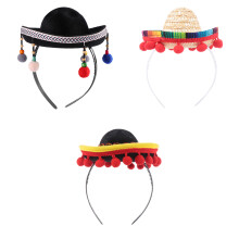 3pcs Day Of The Dead Headbands Mexican Hat Hair Accessories