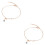2pcs Diamond Anklets Bowknot Ankle Chain for Woman 6