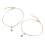 2pcs Diamond Anklets Bowknot Ankle Chain for Woman 9