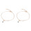 2pcs Diamond Anklets Bowknot Ankle Chain for Woman 2