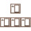 4pcs Double Sided Rotating Wood Picture Frame with Lamp 4