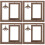 4pcs Double Sided Rotating Wood Picture Frame with Lamp 7