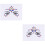 2pcs Pentagram Crystal Face Sticker Acrylic Rhinestone Forehead Decor 6