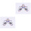 2pcs Pentagram Crystal Face Sticker Acrylic Rhinestone Forehead Decor 3