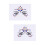 2pcs Pentagram Crystal Face Sticker Acrylic Rhinestone Forehead Decor 7