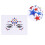 2pcs Pentagram Crystal Face Sticker Acrylic Rhinestone Forehead Decor 8