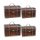 4 Pcs Wooden Storage Cases Retro Chests 5