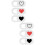 6 Pcs Heart Pattern Cover Slide Tablet Protection 4