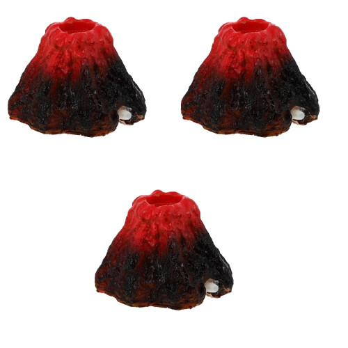 3 Pcs Simulation Volcano Decor Fish Tank Stone 2