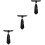 3pcs Polyester Pre-Tie Necktie for Women Men Double-Head Eagle Charm 5