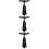 3pcs Polyester Pre-Tie Necktie for Women Men Double-Head Eagle Charm 8