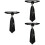 3pcs Polyester Pre-Tie Necktie for Women Men Double-Head Eagle Charm 6