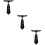3pcs Polyester Pre-Tie Necktie for Women Men Double-Head Eagle Charm 9
