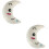 2pcs Light Up Moon Shaped Plush Pillow Glow Toy 8