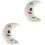 2pcs Light Up Moon Shaped Plush Pillow Glow Toy 5