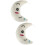2pcs Light Up Moon Shaped Plush Pillow Glow Toy 9