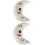 2pcs Light Up Moon Shaped Plush Pillow Glow Toy 7