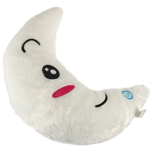 2pcs Light Up Moon Shaped Plush Pillow Glow Toy