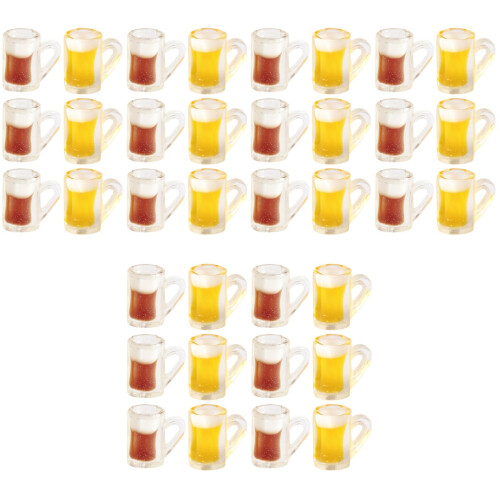 60 Pcs Mini Beer Mugs Decorative Models House Photo Props 2
