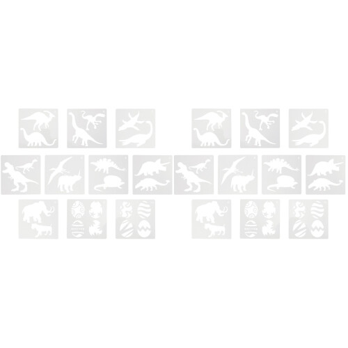 20 Pcs Dinosaur Painting Template Reusable Drawing Stencil 1