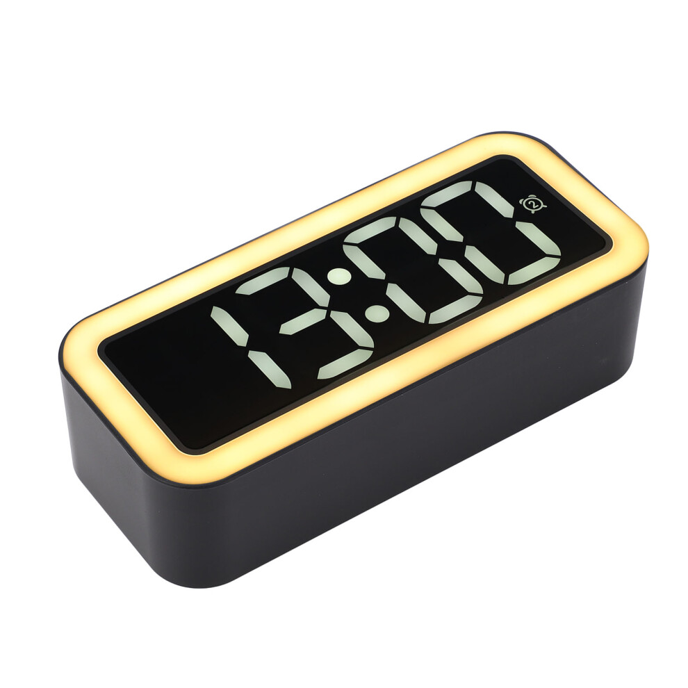 Digital Alarm Clock with Night Light, Temp & USB, Model TS-3002, 5.7in