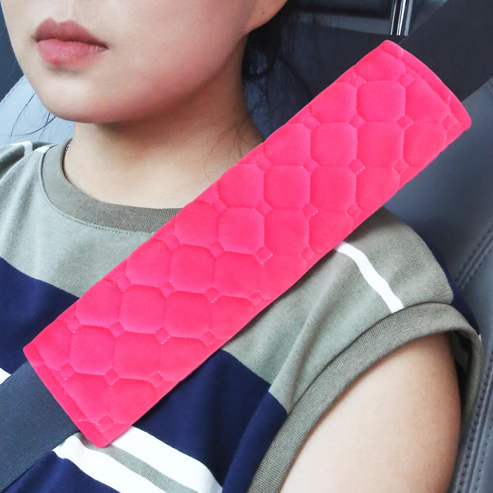 Car Seat Belt Cover Pad, Comfortable Seat Strap Pads, Universal Fit For All Seatbelts, Multi-Use Backpack Shoulder Pad Pink 9016109683045