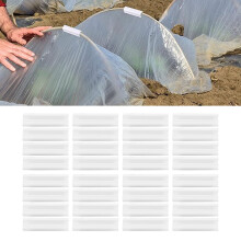 32 pezzi di morsetti per tubi in PVC bianchi per serra da 6 cm