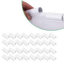 32 pezzi Morsetti per tubi da serra in PVC bianchi, clip da 6 cm