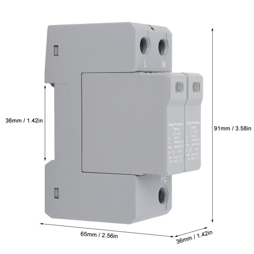 Efficient 40KA 2P Surge Protector for AC 385V Easy DIN Rail Installation 1