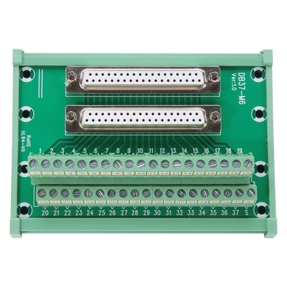 DB37-M6 Double Female Head DIN Rail Mount