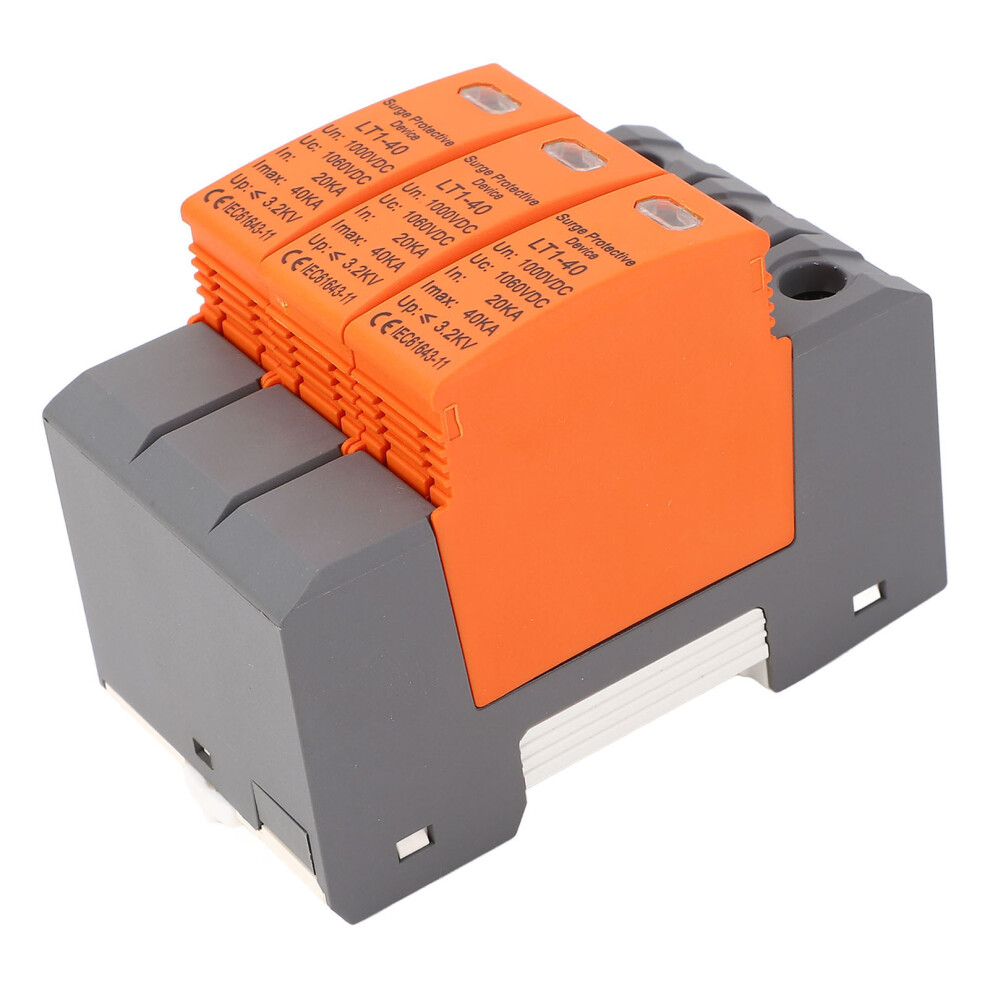 1000V 3P Dc Surge Arrester 35Mm Rail Mount For Photovoltaic Systems 4901346779130