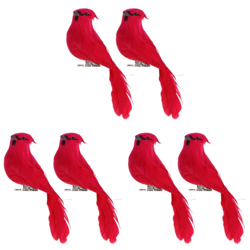 6 Pcs Realistic Artificial Birds Decorations for Home Outdoor 1