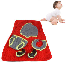 4pcs Newborn Baby Knight Suit Costume Hat Pant Shoes Cape