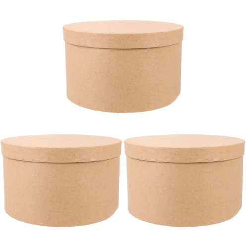 3 Sets Round Kraft Paper Box Cookie Cake Cupcake Container 1