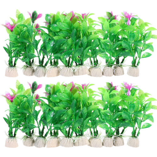 80 Pcs Artificial Aquarium Plants for Fish Tank Decoration 2