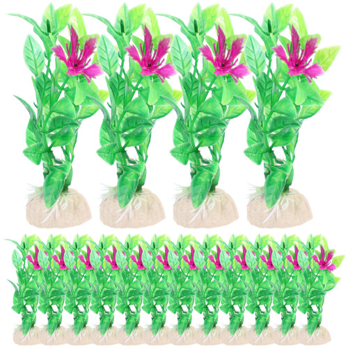 80 Pcs Artificial Aquarium Plants for Fish Tank Decoration 1