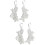 2 Pairs Foot Chain Anklet with Pearls Elastic Flowers Pattern 7