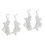 2 Pairs Foot Chain Anklet with Pearls Elastic Flowers Pattern 4