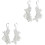 2 Pairs Foot Chain Anklet with Pearls Elastic Flowers Pattern 3