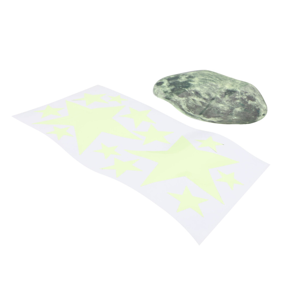 PVC Glow Moon & Stars Decals: Create Starry Skies in Children's Rooms