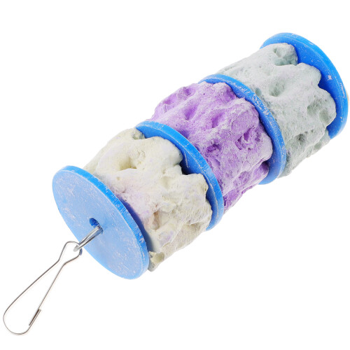 2pcs Bird Parrot Teething Toy Calcium Stone with Bell 2