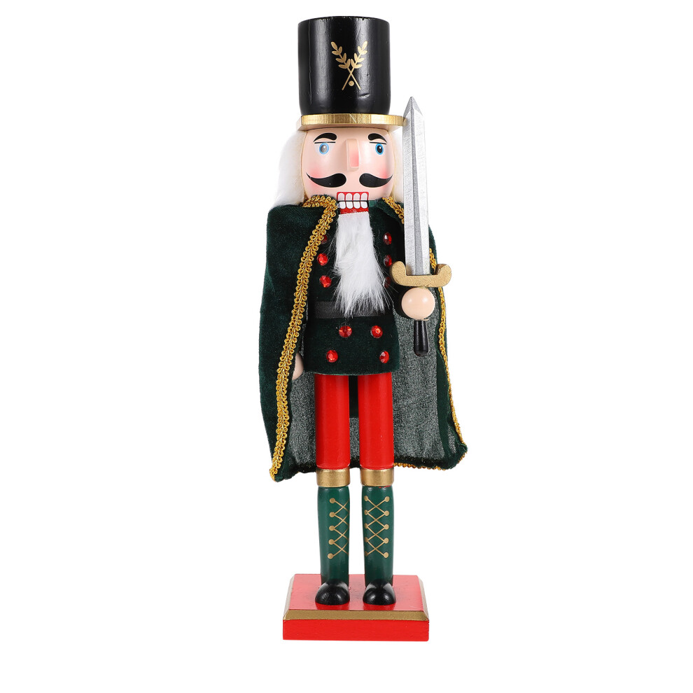 Aboofan 3 Pcs Wooden Cloak Nutcracker Figure Home Ornament