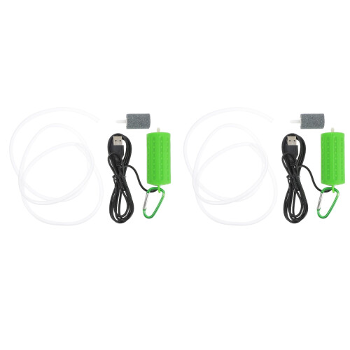 2 Sets USB Aquarium Air Pump Silent Oxygen Pump 1