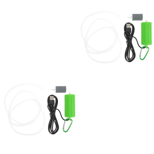 2 Sets USB Aquarium Air Pump Silent Oxygen Pump 2