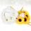 2pcs Artificial Sunflower Wedding Ring Pillow Without Ring 11